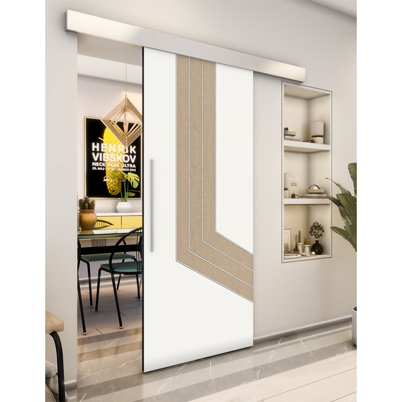 Holzschiebetür Eco-Line - Eiche und Weiss Model 2073 Holzschiebetür Eco-Line - Eiche und Weiss Model 2073
