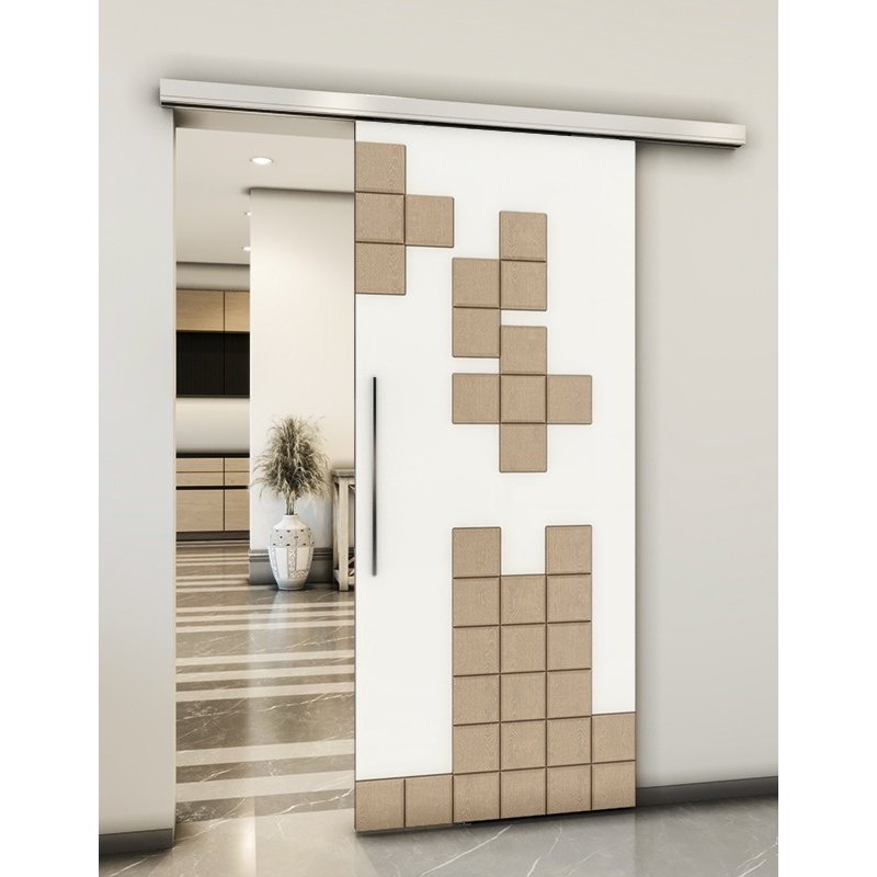 Holzschiebetür Slim-Line - Eiche und Weiss Model 2081 Holzschiebetür Slim-Line - Eiche und Weiss Model 2081