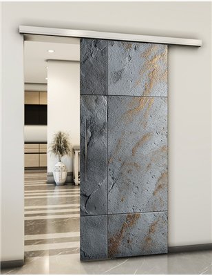 Holzschiebetür Slim-Line - Beton und Stein  Model 2040