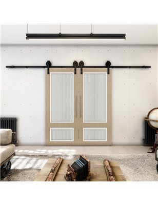 Holzschiebetür Barn-Line - Eiche und Weiss  Model 3006-2