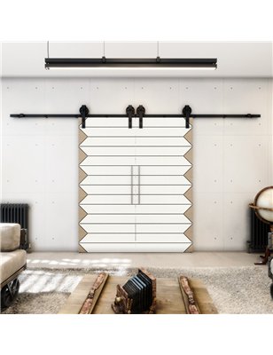 Holzschiebetür Barn-Line - Eiche und Weiss  Model 3007-2