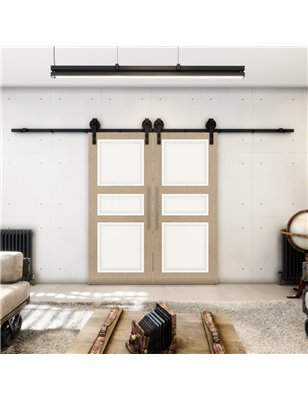 Holzschiebetür Barn-Line - Eiche und Weiss  Model 3021-2