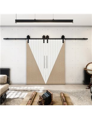 Holzschiebetür Barn-Line - Eiche und Weiss  Model 3078-2