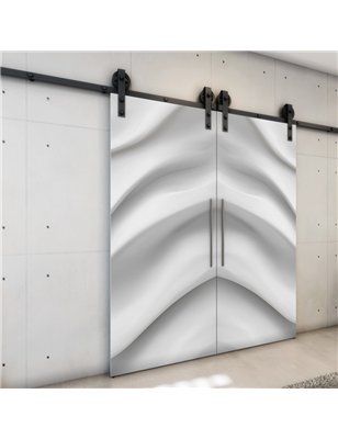 Holzschiebetür Barn-Line - Weiss 3D  Model 3020-3