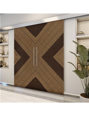 Holzschiebetür Eco-Line - Holz-Mix  Model 3038-2