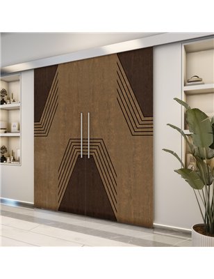Holzschiebetür Eco-Line - Holz-Mix  Model 3060-2