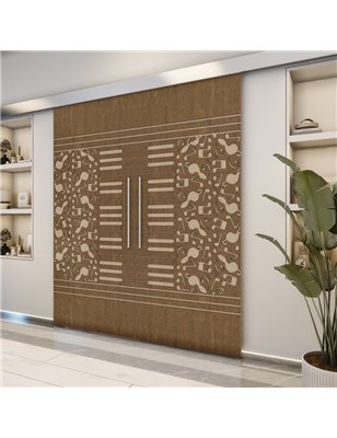 Holzschiebetür Eco-Line - Holz-Mix  Model 3061-2