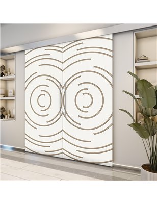 Holzschiebetür Eco-Line - Eiche und Weiss  Model 3046-2