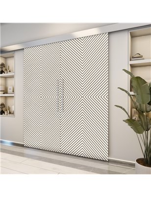 Holzschiebetür Eco-Line - Eiche und Weiss  Model 3047-2
