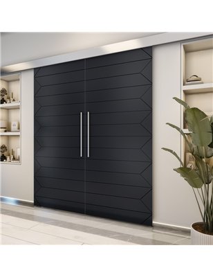 Holzschiebetür Eco-Line - Schwarz  Model 3007-2