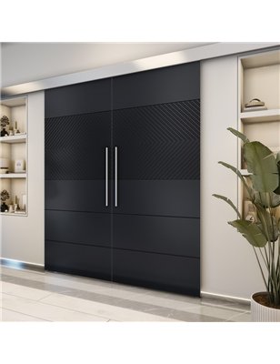 Holzschiebetür Eco-Line - Schwarz  Model 3020-2