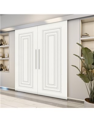 Holzschiebetür Eco-Line - Weiss  Model 3002-2