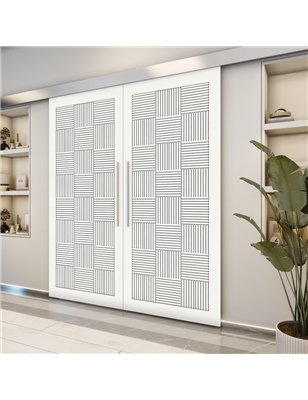 Holzschiebetür Eco-Line - Weiss  Model 3015-2