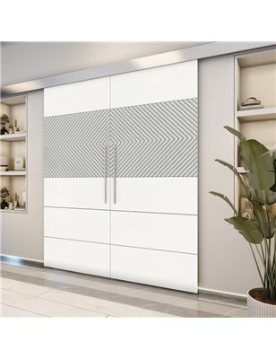 Holzschiebetür Eco-Line - Weiss  Model 3020-2