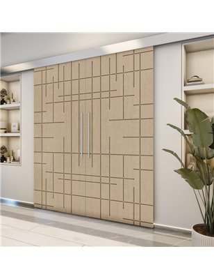 Holzschiebetür Eco-Line - Eiche  Model 3087-2