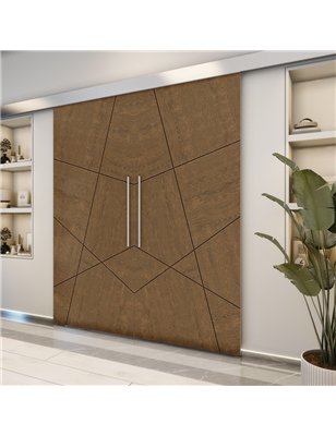 Holzschiebetür Eco-Line - Nussbaum  Model 3011-2