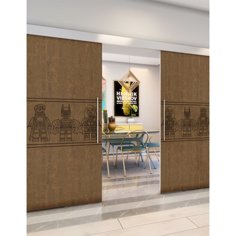 Holzschiebetür Eco-Line - Nussbaum Model 3063 Holzschiebetür Eco-Line - Nussbaum Model 3063
