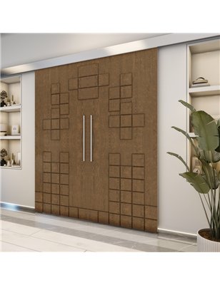 Holzschiebetür Eco-Line - Nussbaum  Model 3081-2