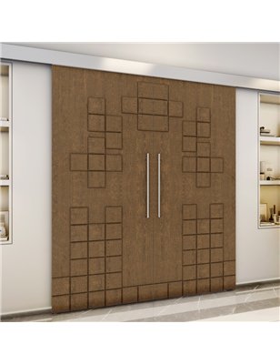 Holzschiebetür Eco-Line - Nussbaum  Model 3081-3