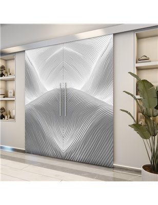 Holzschiebetür Eco-Line - Weiss 3D  Model 3039-2