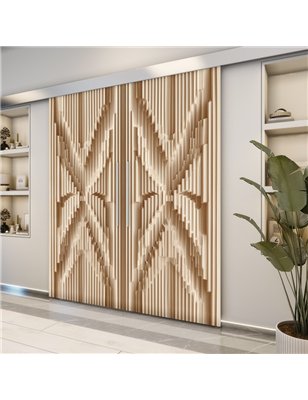Holzschiebetür Eco-Line - Holzkunst  Model 3009-2