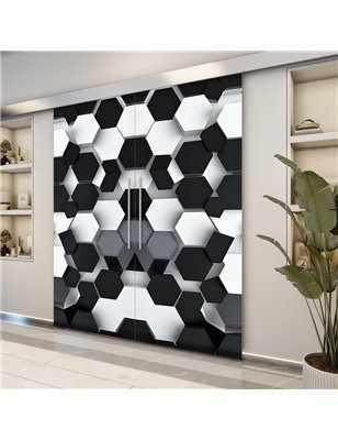 Holzschiebetür Eco-Line - Geometrie  Model 3037-2