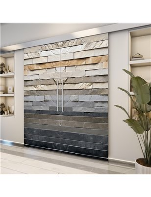 Holzschiebetür Eco-Line - Beton und Stein  Model 3017-2
