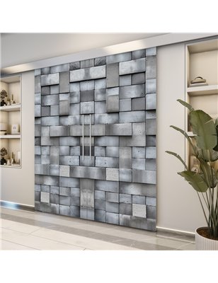 Holzschiebetür Eco-Line - Beton und Stein  Model 3036-2