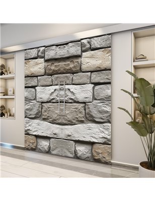 Holzschiebetür Eco-Line - Beton und Stein  Model 3051-2