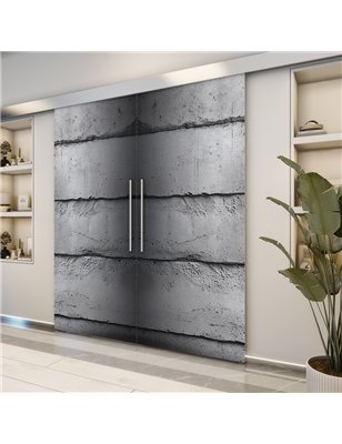 Holzschiebetür Eco-Line - Beton und Stein  Model 3058-2