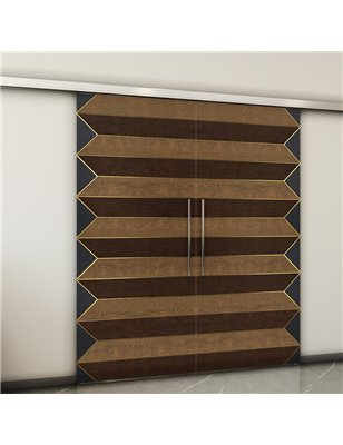 Holzschiebetür Slim-Line - Holz-Mix  Model 3007-2