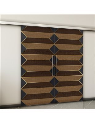 Holzschiebetür Slim-Line - Holz-Mix  Model 3008-2