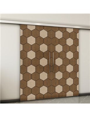 Holzschiebetür Slim-Line - Holz-Mix  Model 3018-2