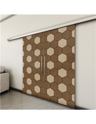 Holzschiebetür Slim-Line - Holz-Mix  Model 3018-3