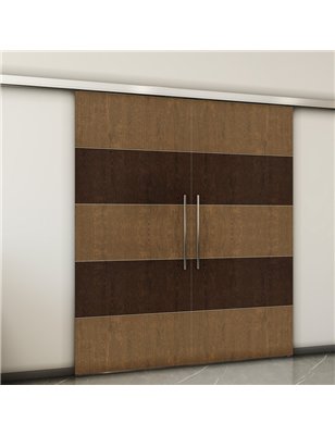 Holzschiebetür Slim-Line - Holz-Mix  Model 3066-2