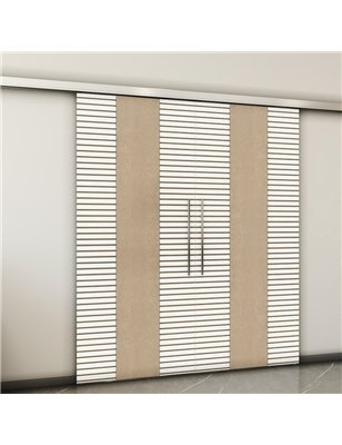 Holzschiebetür Slim-Line - Eiche und Weiss  Model 3013-2