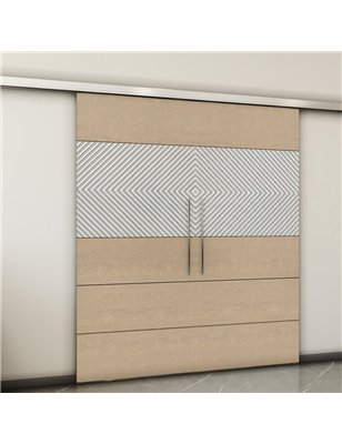 Holzschiebetür Slim-Line - Eiche und Weiss  Model 3020-2