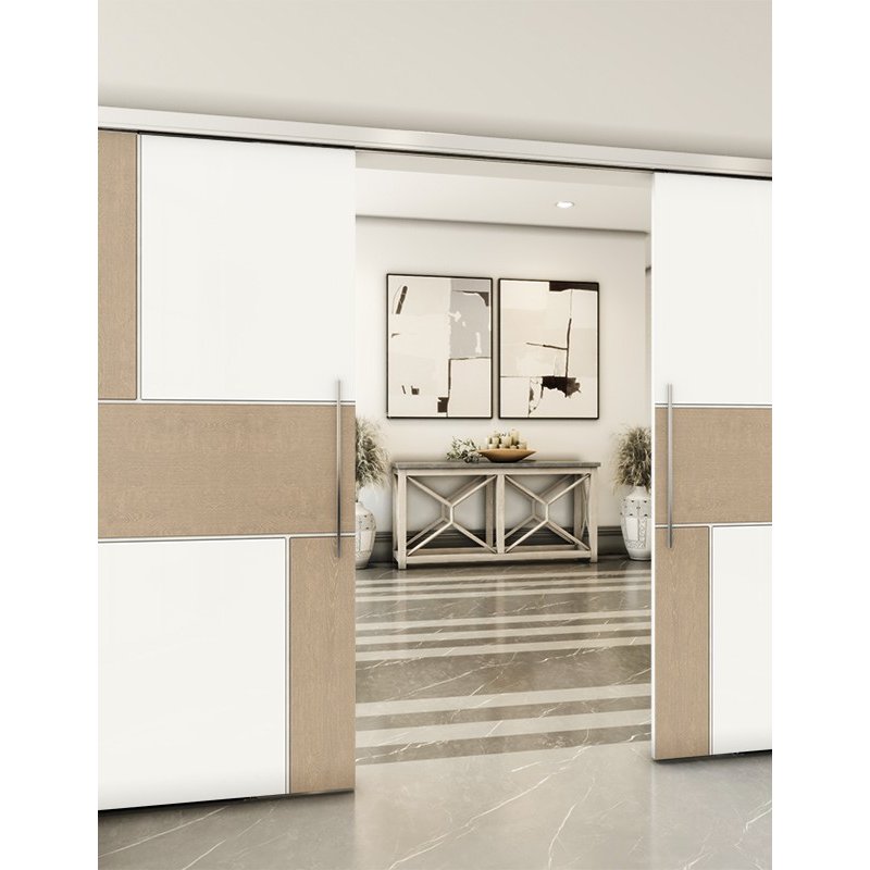 Holzschiebetür Slim-Line - Eiche und Weiss Model 3027 Holzschiebetür Slim-Line - Eiche und Weiss Model 3027