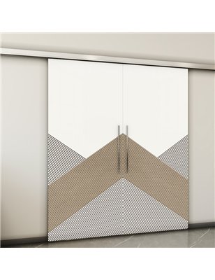 Holzschiebetür Slim-Line - Eiche und Weiss  Model 3044-2