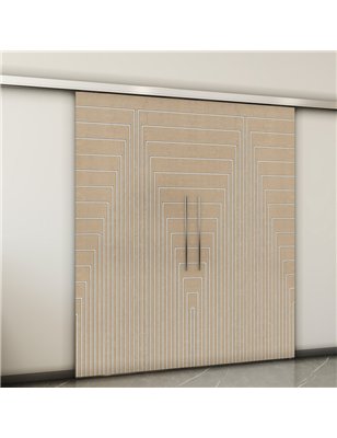Holzschiebetür Slim-Line - Eiche und Weiss  Model 3052-2
