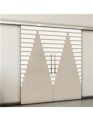 Holzschiebetür Slim-Line - Eiche und Weiss  Model 3053-2