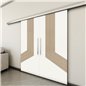 Holzschiebetür Slim-Line - Eiche und Weiss Model 3073 Holzschiebetür Slim-Line - Eiche und Weiss Model 3073