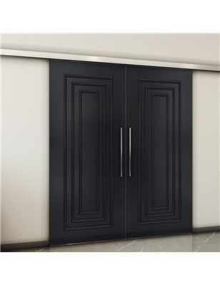 Holzschiebetür Slim-Line - Schwarz  Model 3002-2