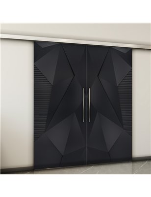 Holzschiebetür Slim-Line - Schwarz  Model 3033-2
