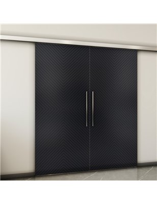 Holzschiebetür Slim-Line - Schwarz  Model 3047-2