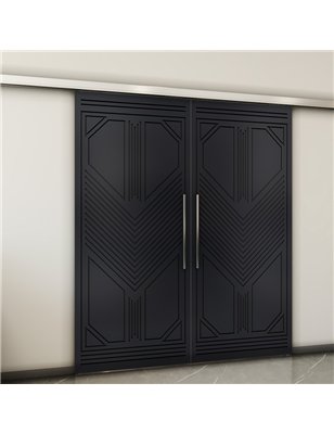 Holzschiebetür Slim-Line - Schwarz  Model 3048-2