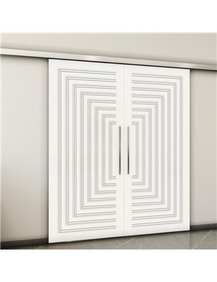 Holzschiebetür Slim-Line - Weiss  Model 3001-2