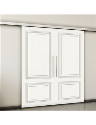 Holzschiebetür Slim-Line - Weiss  Model 3004-2