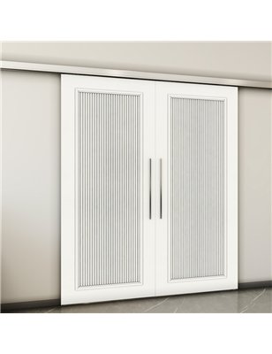 Holzschiebetür Slim-Line - Weiss  Model 3005-2