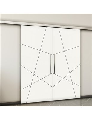 Holzschiebetür Slim-Line - Weiss  Model 3011-2